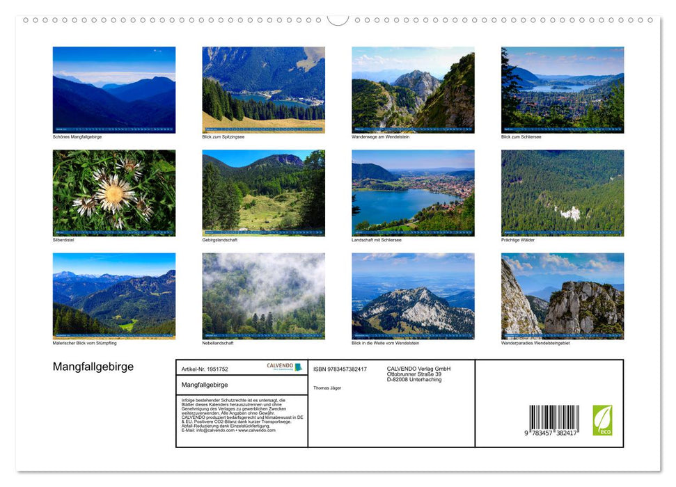 Mangfallgebirge (CALVENDO Premium Wandkalender 2026)