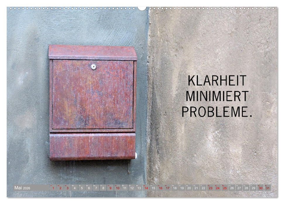 Minimalismus macht glücklich (CALVENDO Premium Wandkalender 2026)