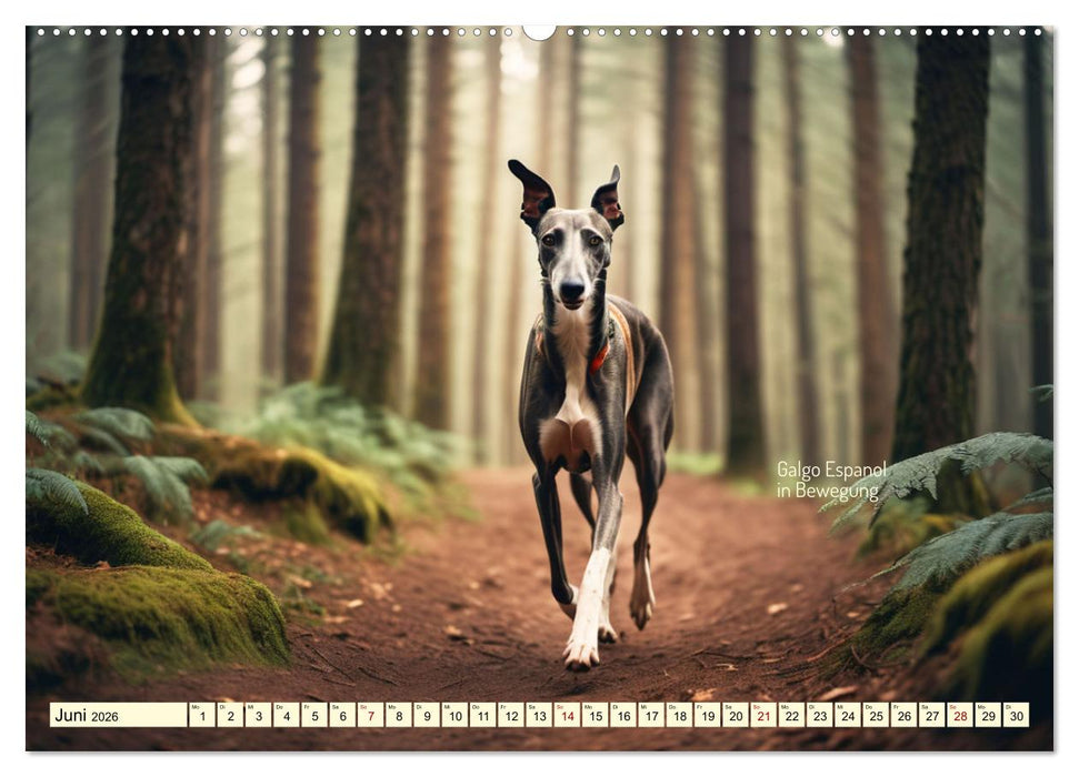 Windhunde im Portrait (CALVENDO Premium Wandkalender 2026)