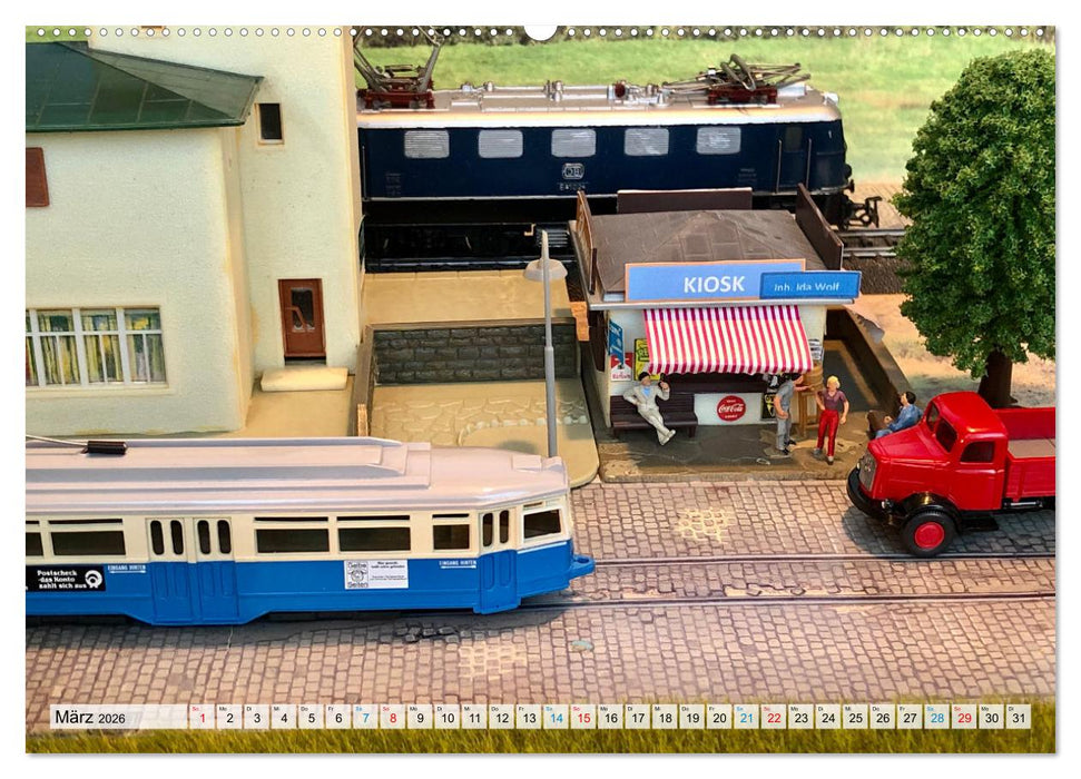 Retro Modellbahnanlagen (CALVENDO Premium Wandkalender 2026)