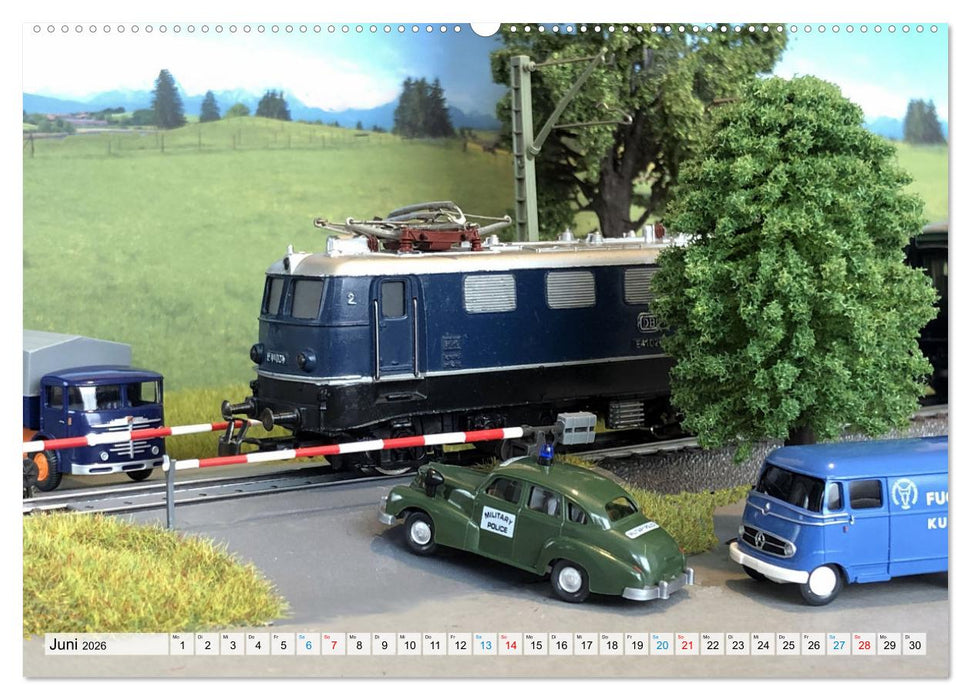 Retro Modellbahnanlagen (CALVENDO Premium Wandkalender 2026)
