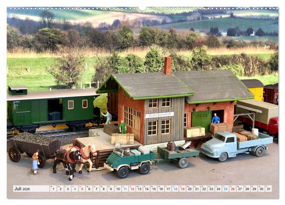 Retro Modellbahnanlagen (CALVENDO Premium Wandkalender 2026)
