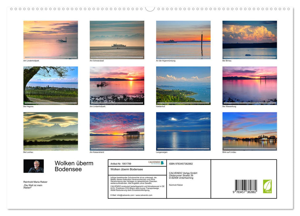 Wolken überm Bodensee (CALVENDO Premium Wandkalender 2026)