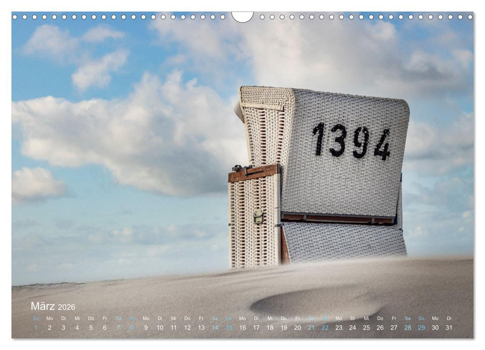 Westküste zwischen Westerhever und Speicherkoog (CALVENDO Wandkalender 2026)