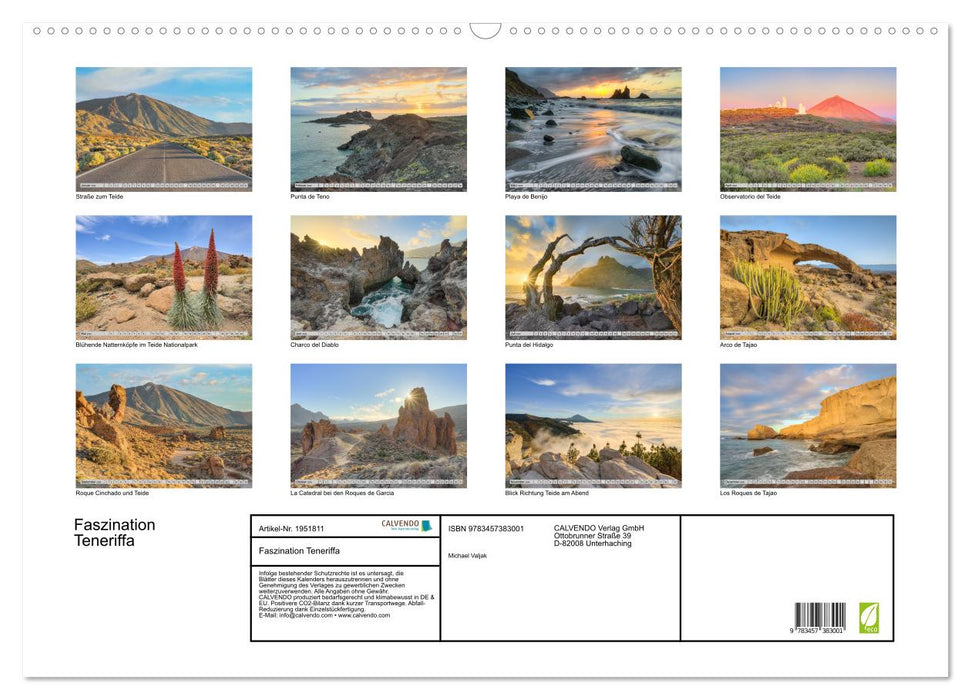 Faszination Teneriffa (CALVENDO Wandkalender 2026)