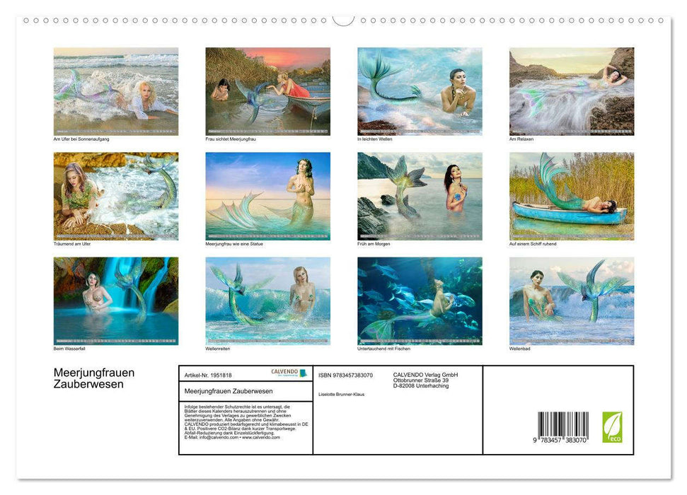 Meerjungfrauen Zauberwesen (CALVENDO Premium Wandkalender 2026)