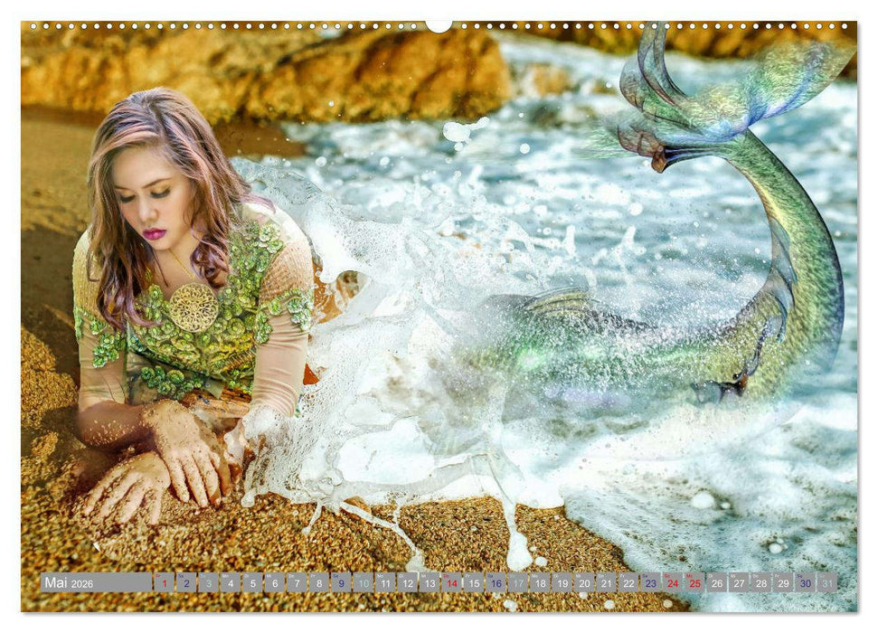 Meerjungfrauen Zauberwesen (CALVENDO Premium Wandkalender 2026)