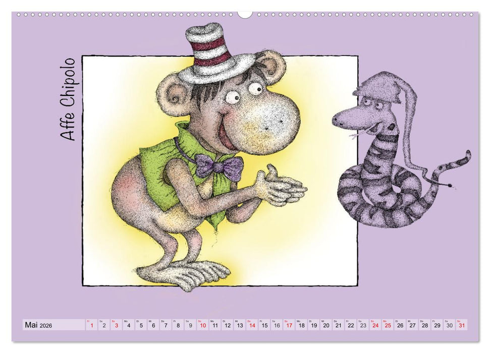 Kater Mizzimo und seine Freunde (CALVENDO Premium Wandkalender 2026)