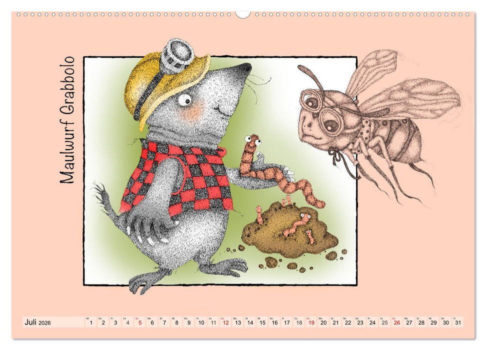 Kater Mizzimo und seine Freunde (CALVENDO Premium Wandkalender 2026)