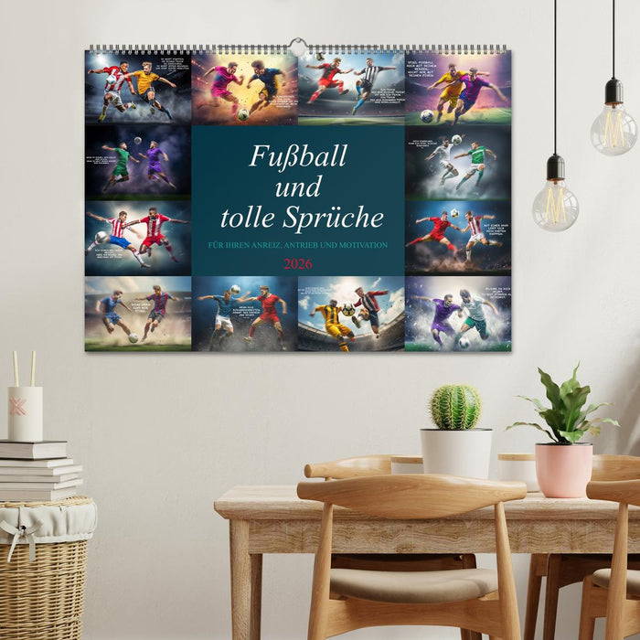 Fußball und tolle Sprüche (CALVENDO Wandkalender 2026)