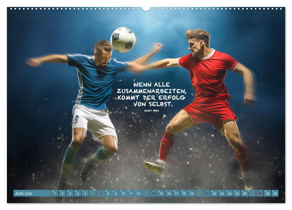 Fußball und tolle Sprüche (CALVENDO Wandkalender 2026)