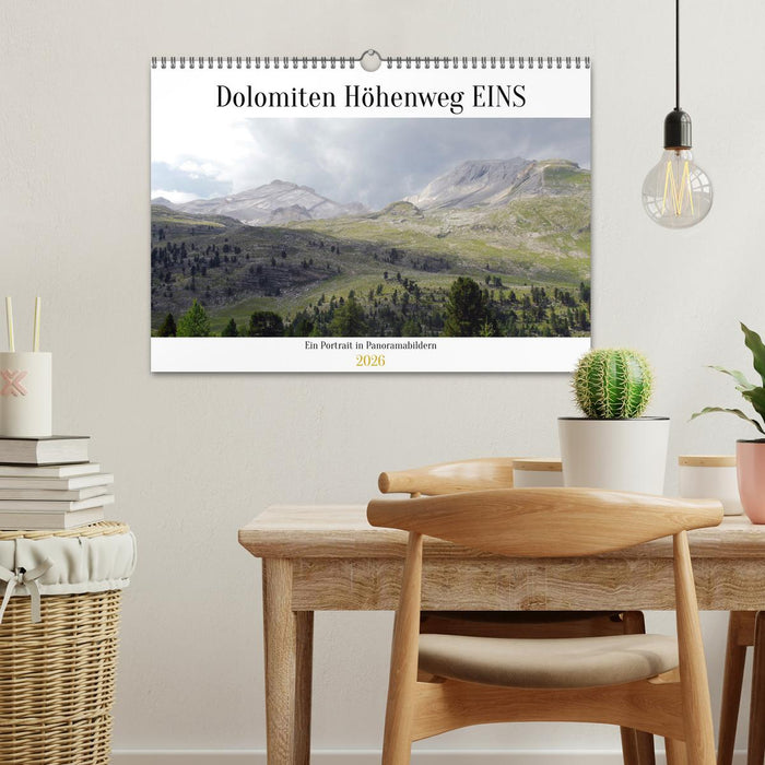 Der Dolomiten Höhenweg EINS in Panoramabildern (CALVENDO Wandkalender 2026)