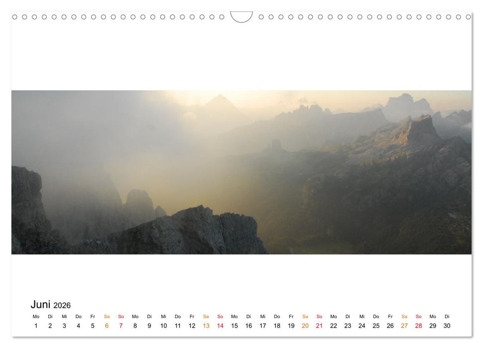 Der Dolomiten Höhenweg EINS in Panoramabildern (CALVENDO Wandkalender 2026)