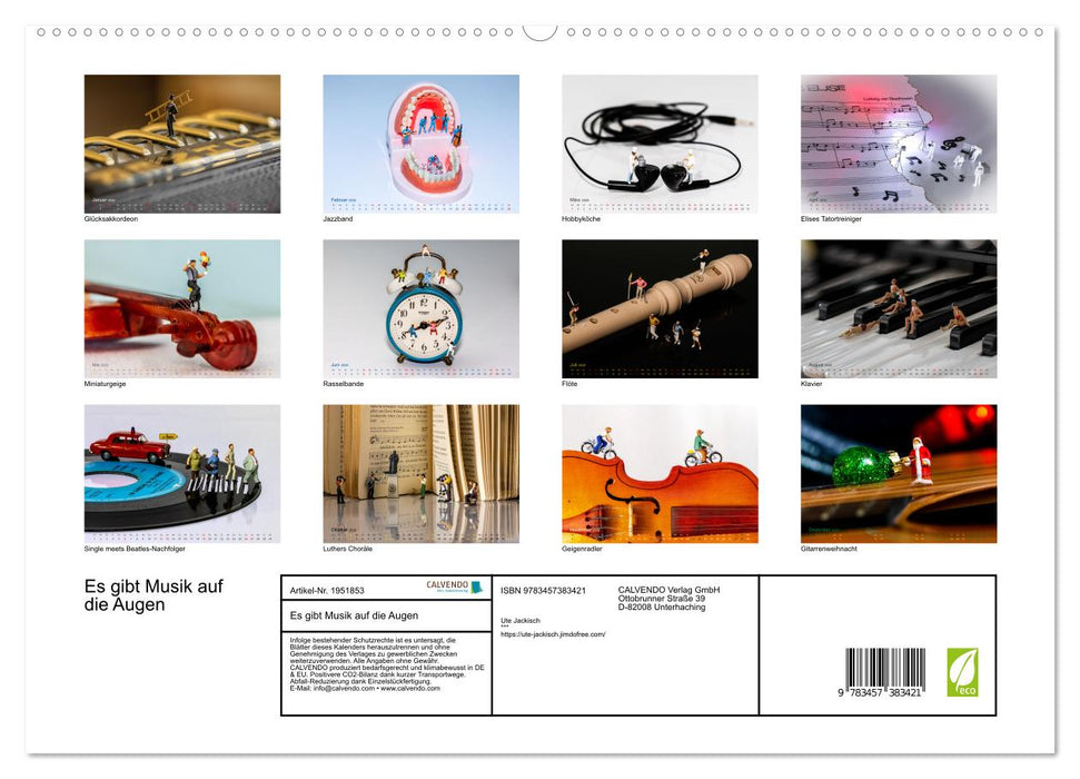 Es gibt Musik auf die Augen (CALVENDO Premium Wandkalender 2026)