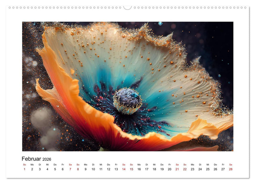 Kosmische Blüten (CALVENDO Premium Wandkalender 2026)