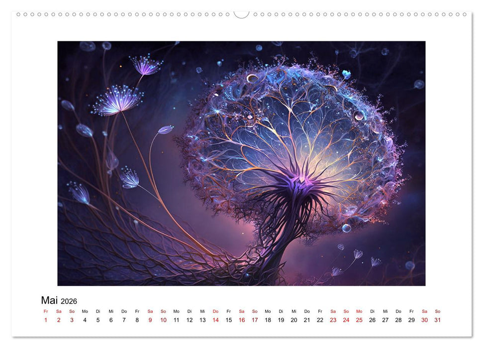 Kosmische Blüten (CALVENDO Premium Wandkalender 2026)