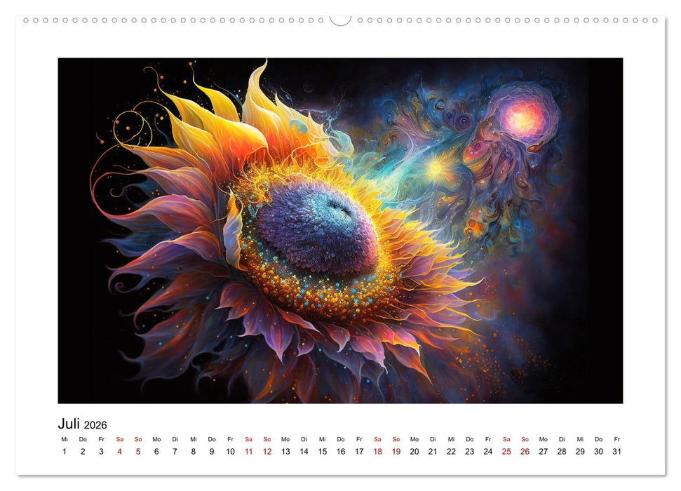 Kosmische Blüten (CALVENDO Premium Wandkalender 2026)