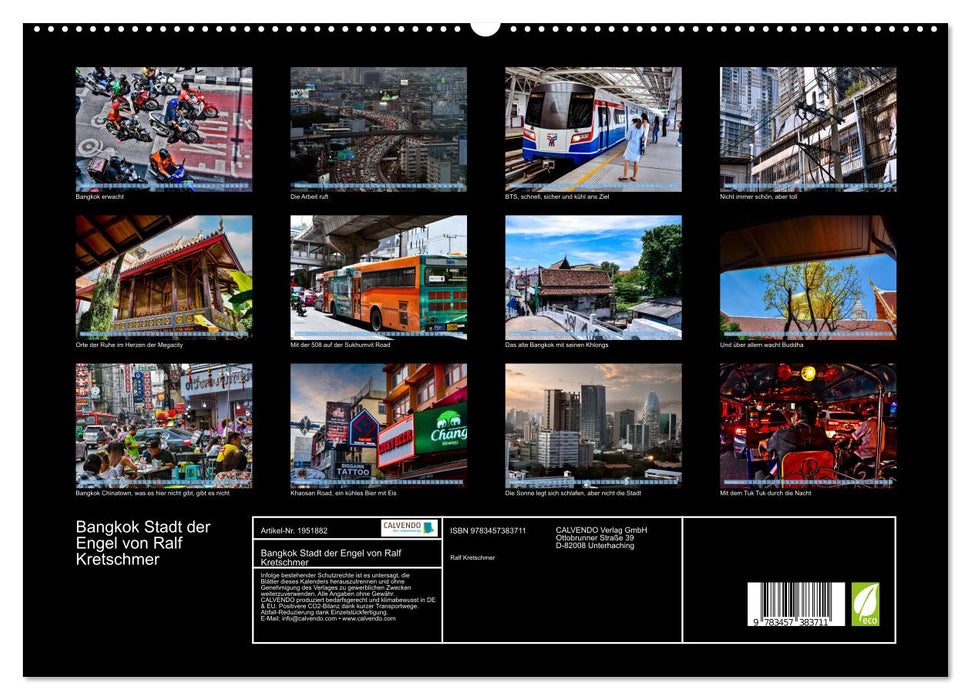Bangkok Stadt der Engel von Ralf Kretschmer (CALVENDO Premium Wandkalender 2026)