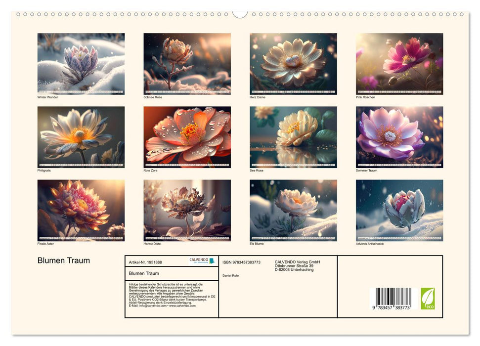 Blumen Traum (CALVENDO Premium Wandkalender 2026)