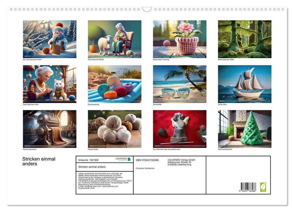 Stricken einmal anders (CALVENDO Wandkalender 2026)