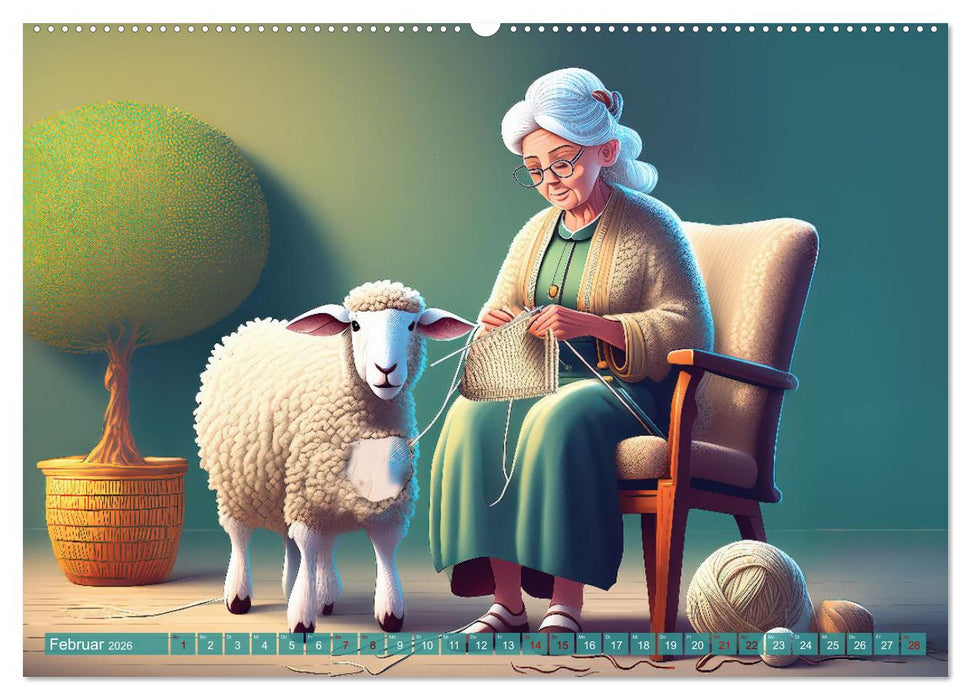Stricken einmal anders (CALVENDO Wandkalender 2026)