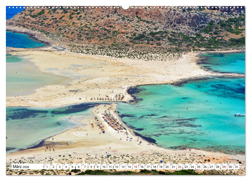 Traumstrände auf Kreta (CALVENDO Premium Wandkalender 2026)