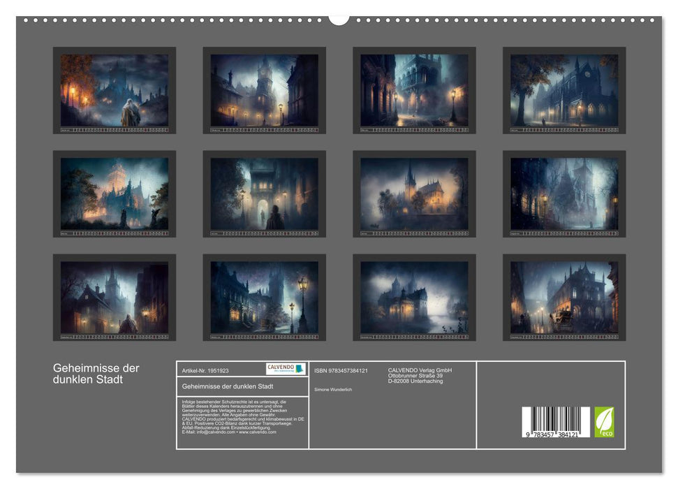Geheimnisse der dunklen Stadt (CALVENDO Premium Wandkalender 2026)