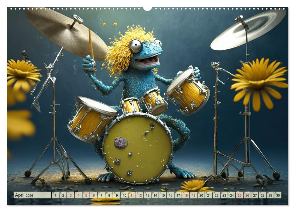 Frosch Konzert (CALVENDO Premium Wandkalender 2026)