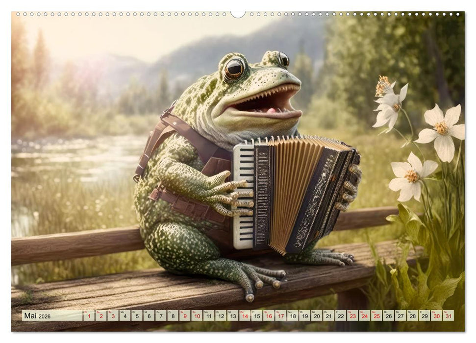 Frosch Konzert (CALVENDO Premium Wandkalender 2026)