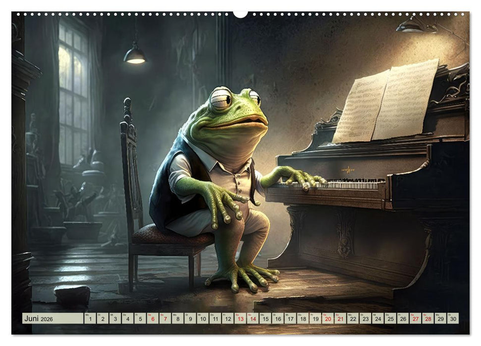 Frosch Konzert (CALVENDO Premium Wandkalender 2026)