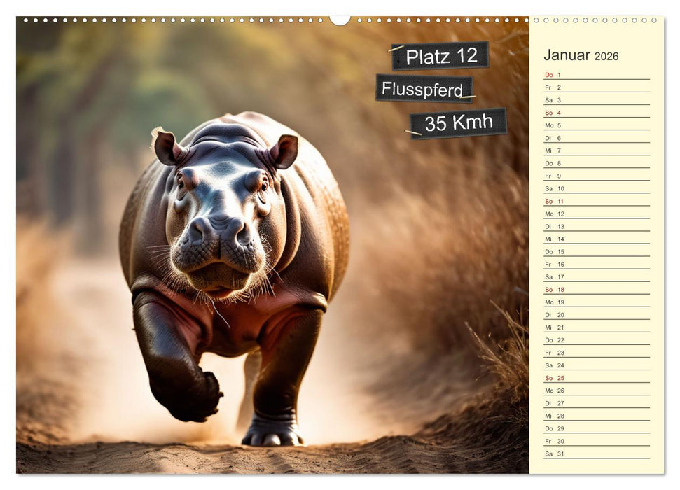 Wer rennt am schnellsten? (CALVENDO Wandkalender 2026)