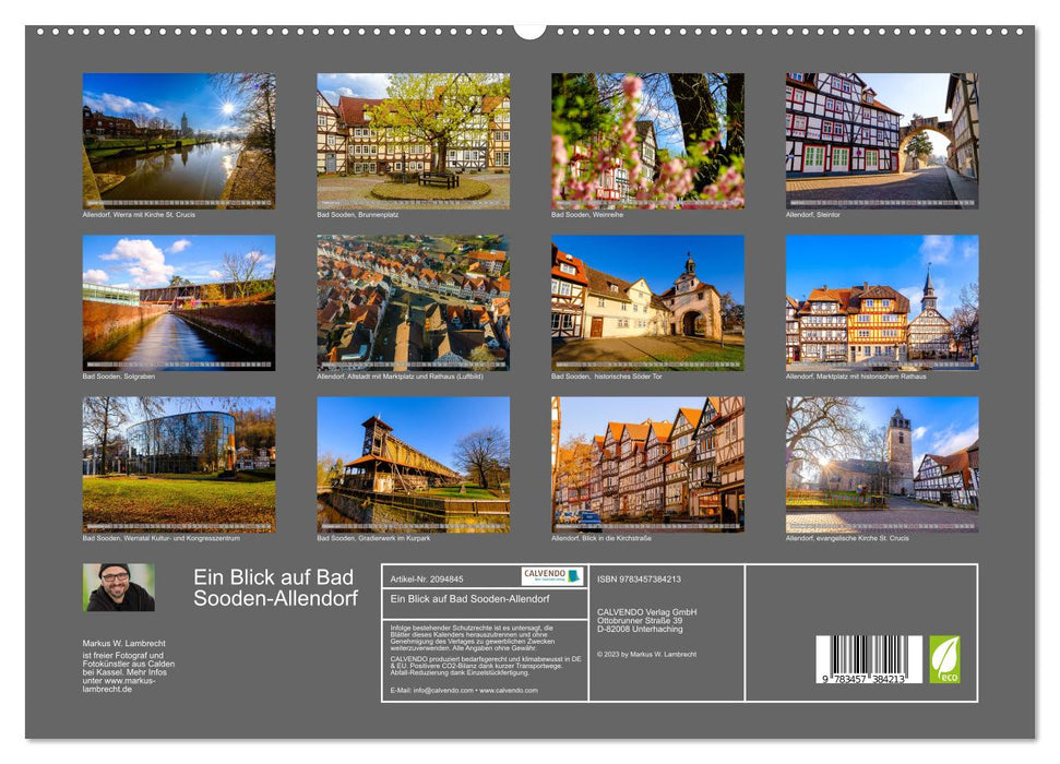 Ein Blick auf Bad Sooden-Allendorf (CALVENDO Premium Wandkalender 2026)