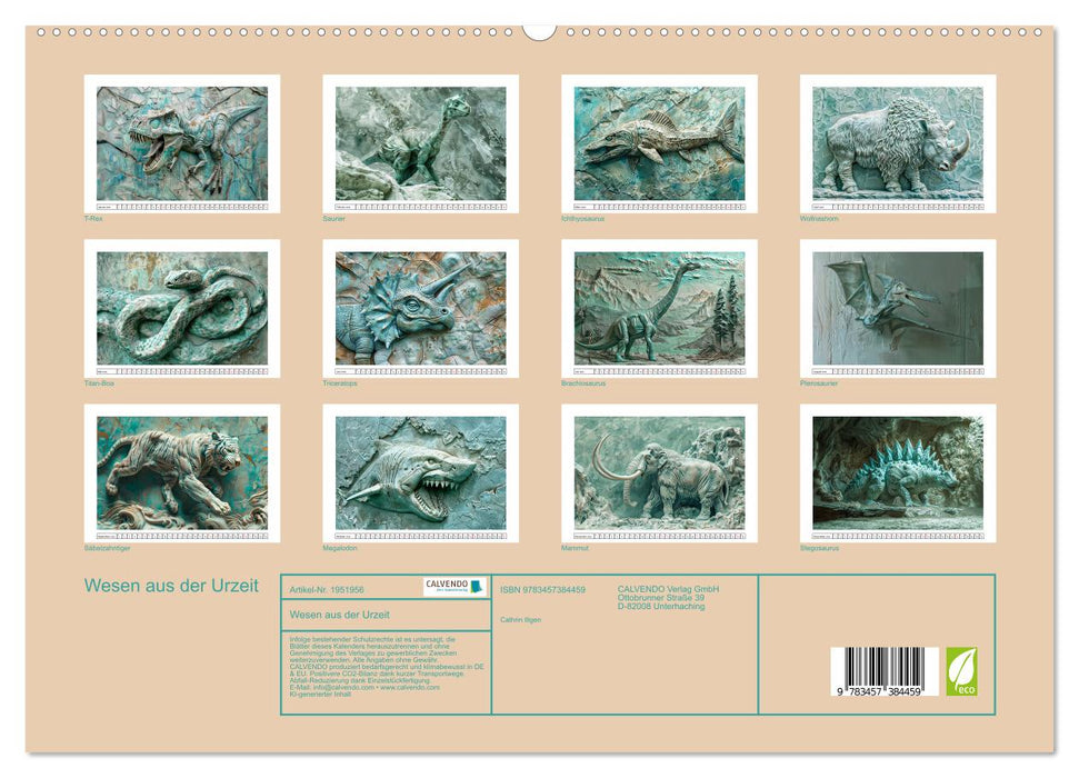 Wesen aus der Urzeit (CALVENDO Premium Wandkalender 2026)