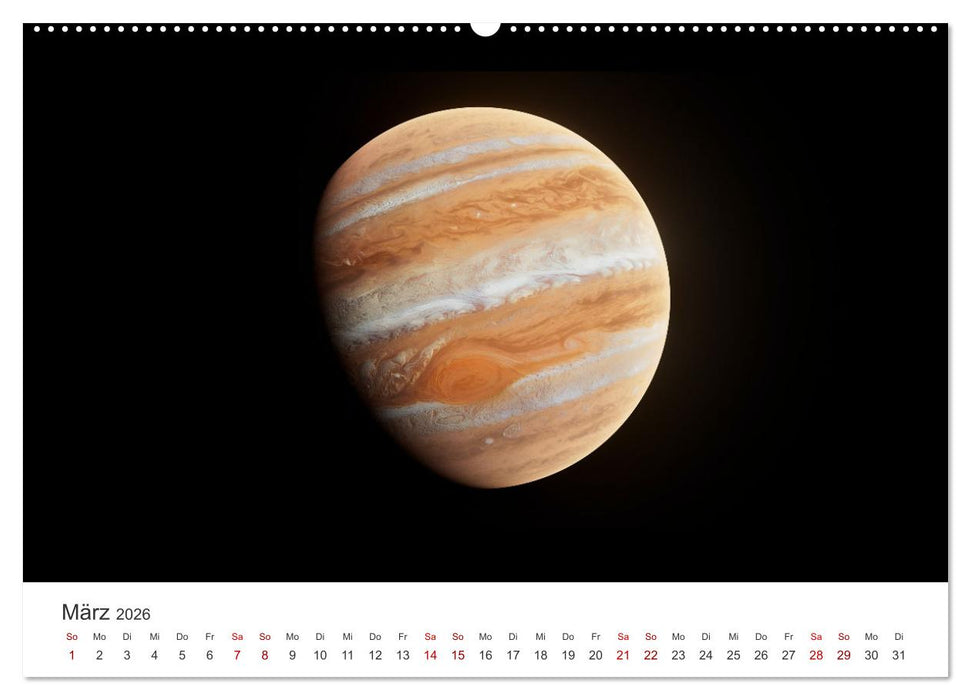 Planeten - Eine spektakuläre Reise ins All. (CALVENDO Premium Wandkalender 2026)