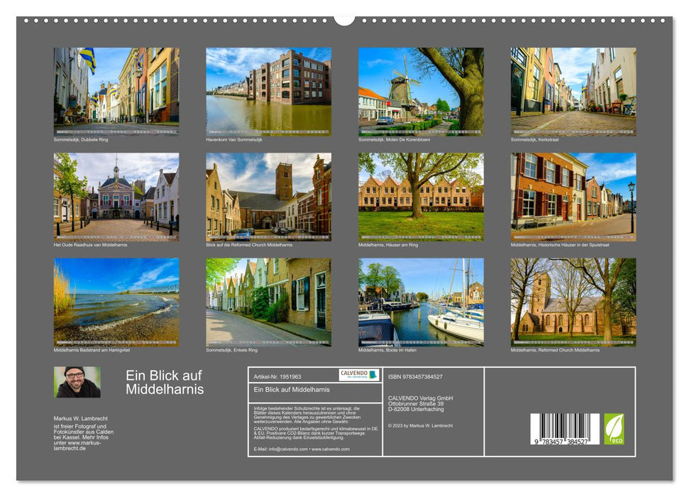 Ein Blick auf Middelharnis (CALVENDO Premium Wandkalender 2026)
