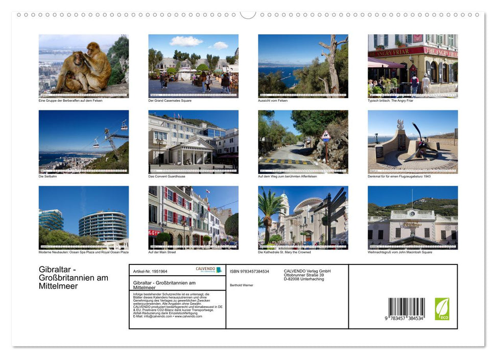Gibraltar - Großbritannien am Mittelmeer (CALVENDO Premium Wandkalender 2026)