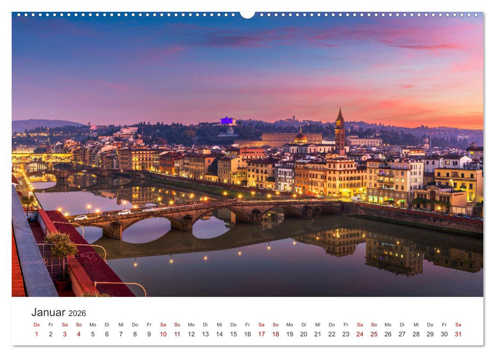 Florenz - Die Hauptstadt der Toskana. (CALVENDO Premium Wandkalender 2026)