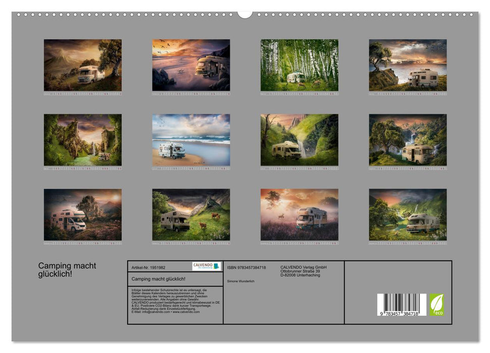 Camping macht glücklich! (CALVENDO Premium Wandkalender 2026)