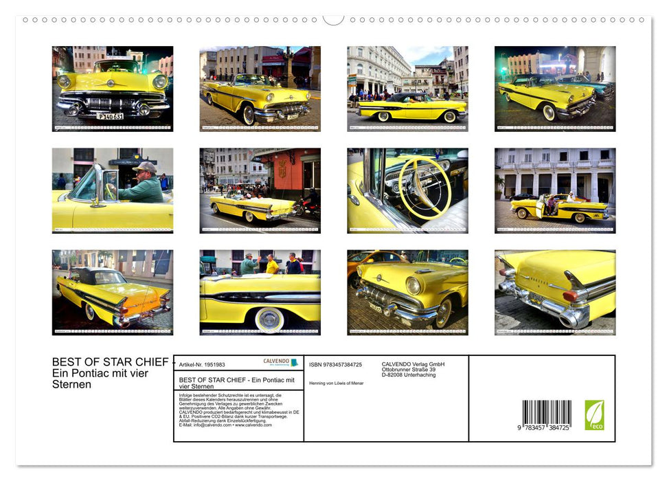 BEST OF STAR CHIEF - Ein Pontiac mit vier Sternen (CALVENDO Premium Wandkalender 2026)