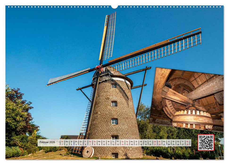 Die schönsten Windmühlen am Niederrhein (CALVENDO Premium Wandkalender 2026)