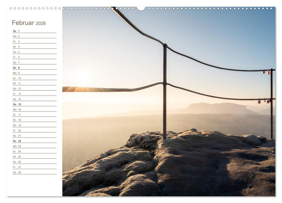 Pfaffenstein Perspektiven - Elbsandstein (CALVENDO Premium Wandkalender 2026)