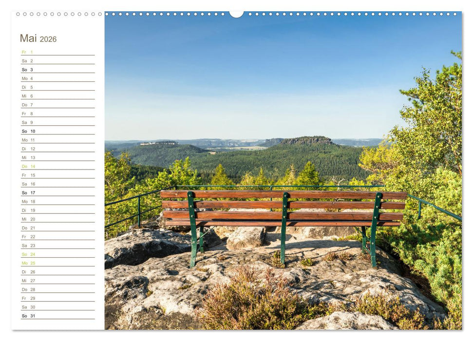 Pfaffenstein Perspektiven - Elbsandstein (CALVENDO Premium Wandkalender 2026)