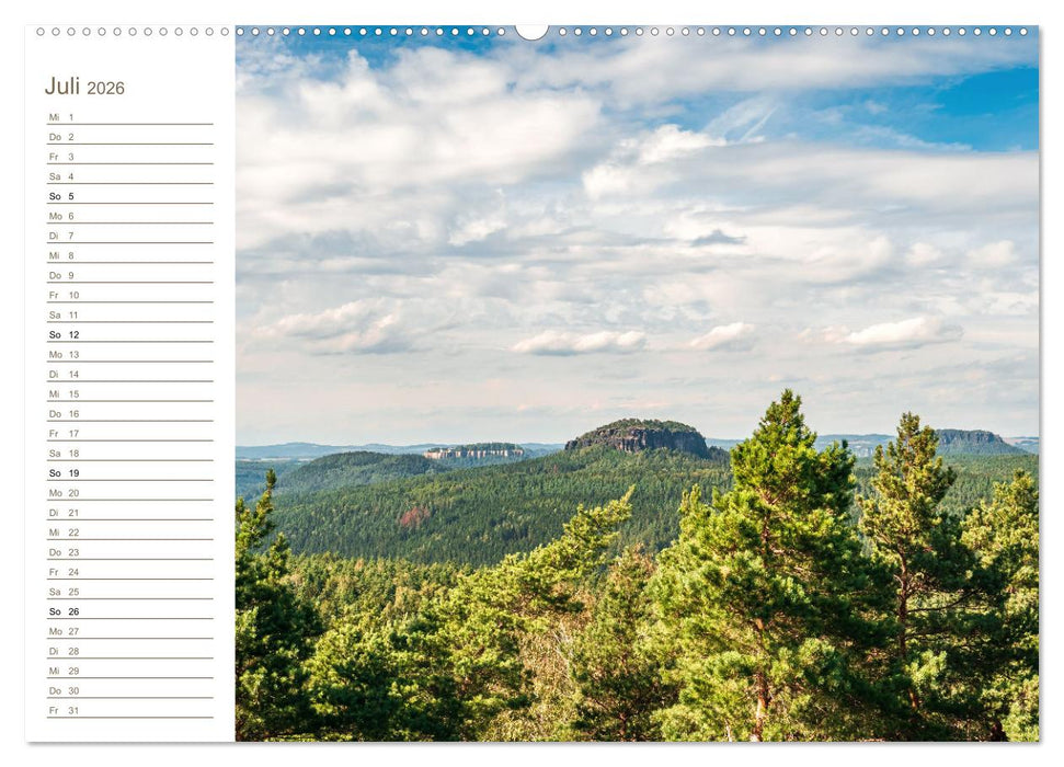 Pfaffenstein Perspektiven - Elbsandstein (CALVENDO Premium Wandkalender 2026)