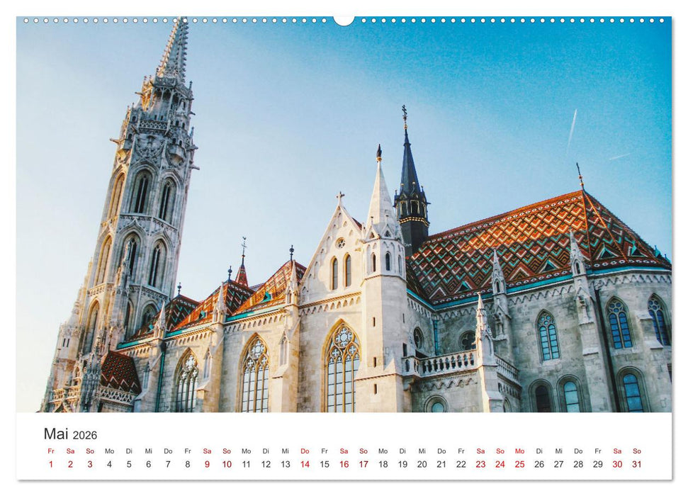 Budapest - Eine Reise in die Hauptstadt von Ungarn. (CALVENDO Premium Wandkalender 2026)