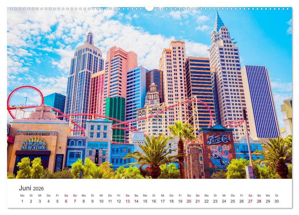 Las Vegas - Die Hauptstadt der Unterhaltung. (CALVENDO Premium Wandkalender 2026)