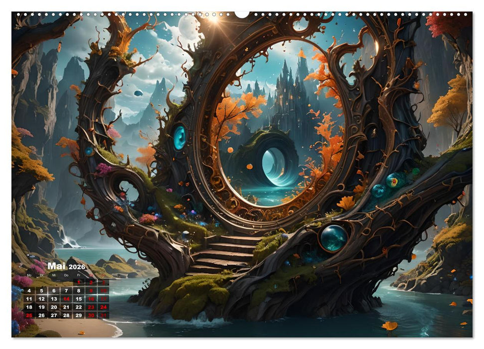 Portale in fremde Welten - Mystische Pforten (CALVENDO Wandkalender 2026)