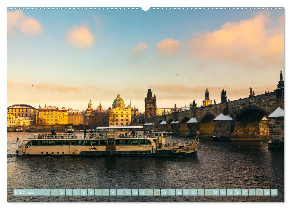 Die Karlsbrücke in Prag (CALVENDO Premium Wandkalender 2026)