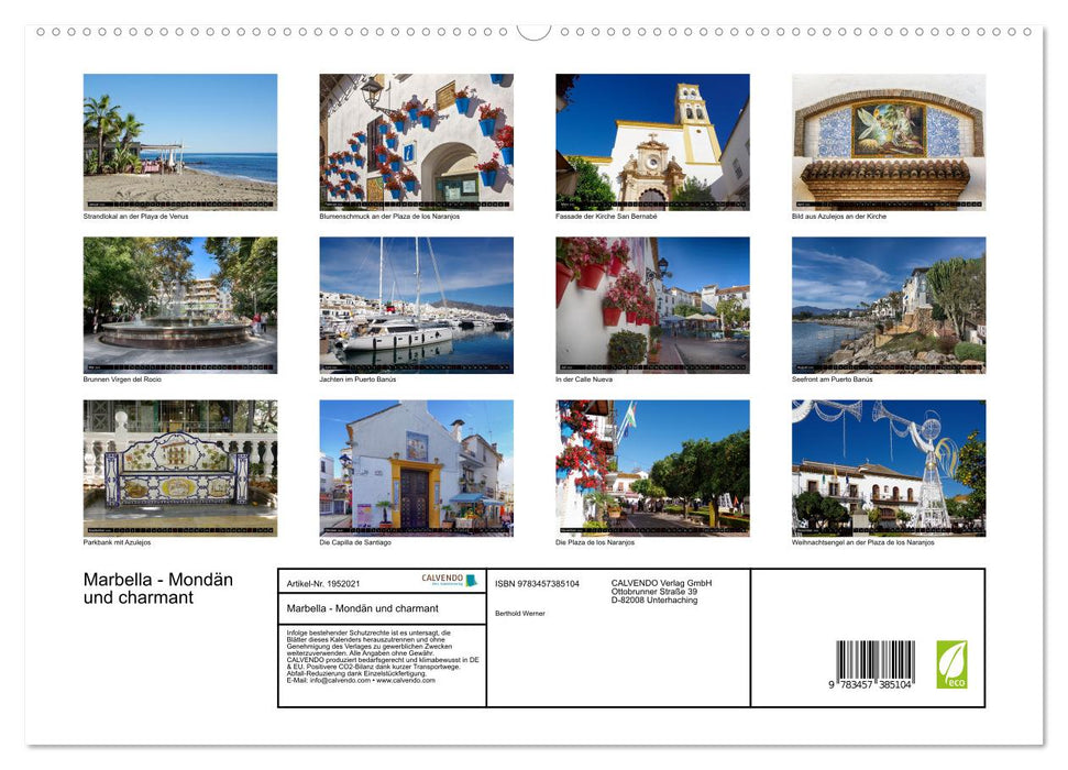 Marbella - Mondän und charmant (CALVENDO Premium Wandkalender 2026)