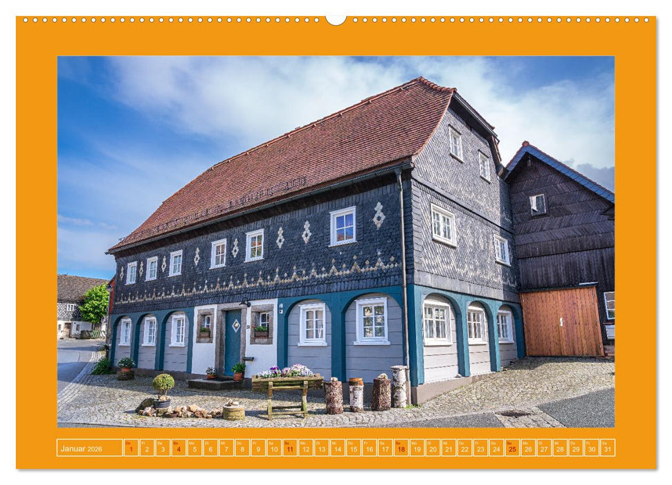 Umgebindehäuser in der schönen Oberlausitz (CALVENDO Premium Wandkalender 2026)
