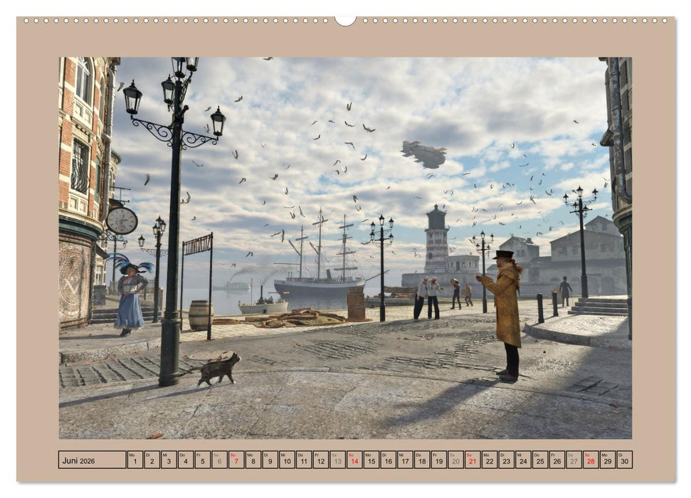 Steampunk Ferien (CALVENDO Premium Wandkalender 2026)